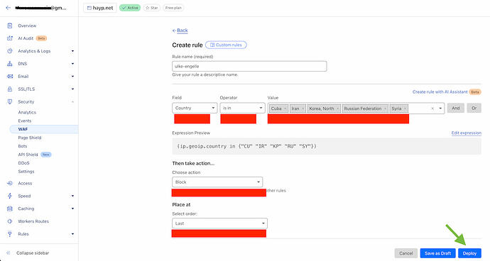 cloudflare-ulke-engelleme-kurali